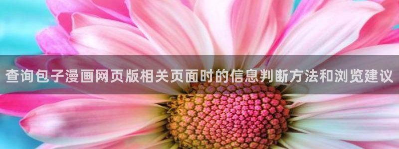奇幻漫画:查询包子漫画网页版相关页面时的信息判断方法和浏览建议